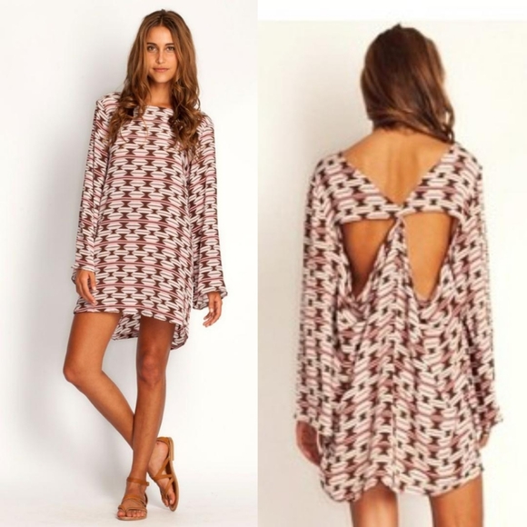 acacia swimwear Dresses & Skirts - Rare acacia tortolla native silk dress swimwear XS
